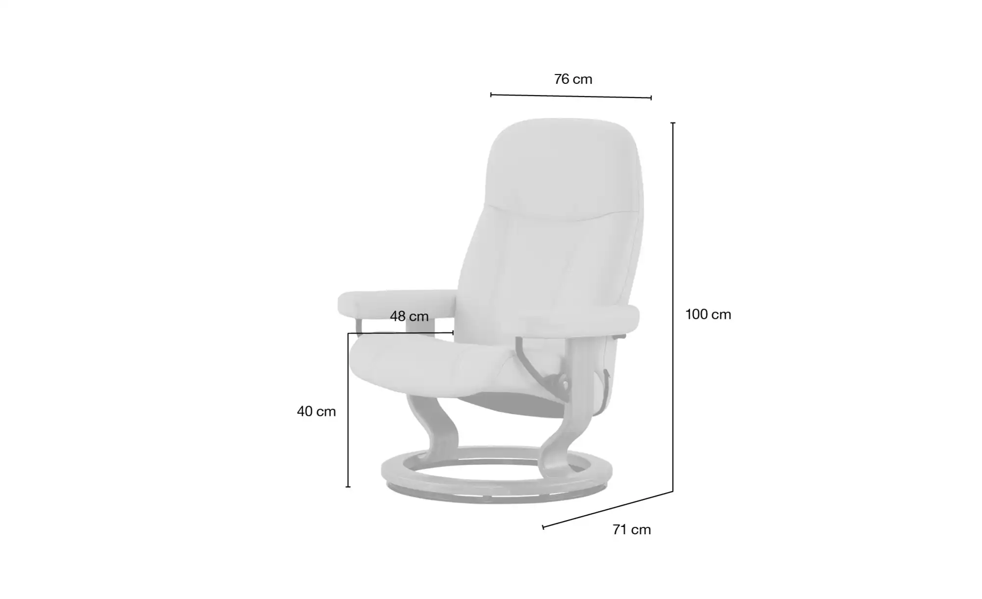 Stressless Relaxsessel mit Hocker Leder Consul M