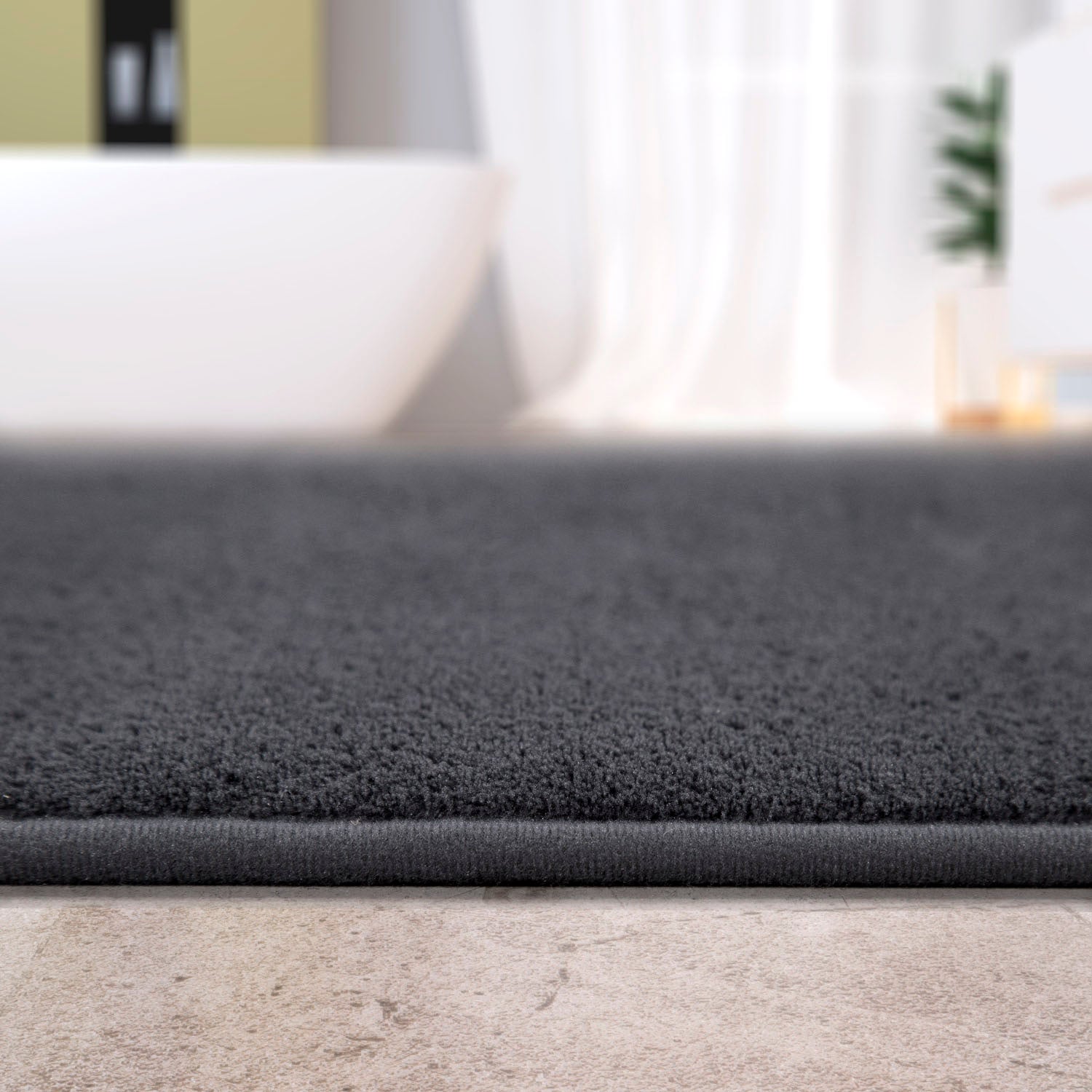Paco Home Badematte »Corby 255, Memory-Schaum Effekt« Höhe 13 mm rutschhemmend beschichtet fussbodenheizungsgeeignet Badteppich, Uni Farben