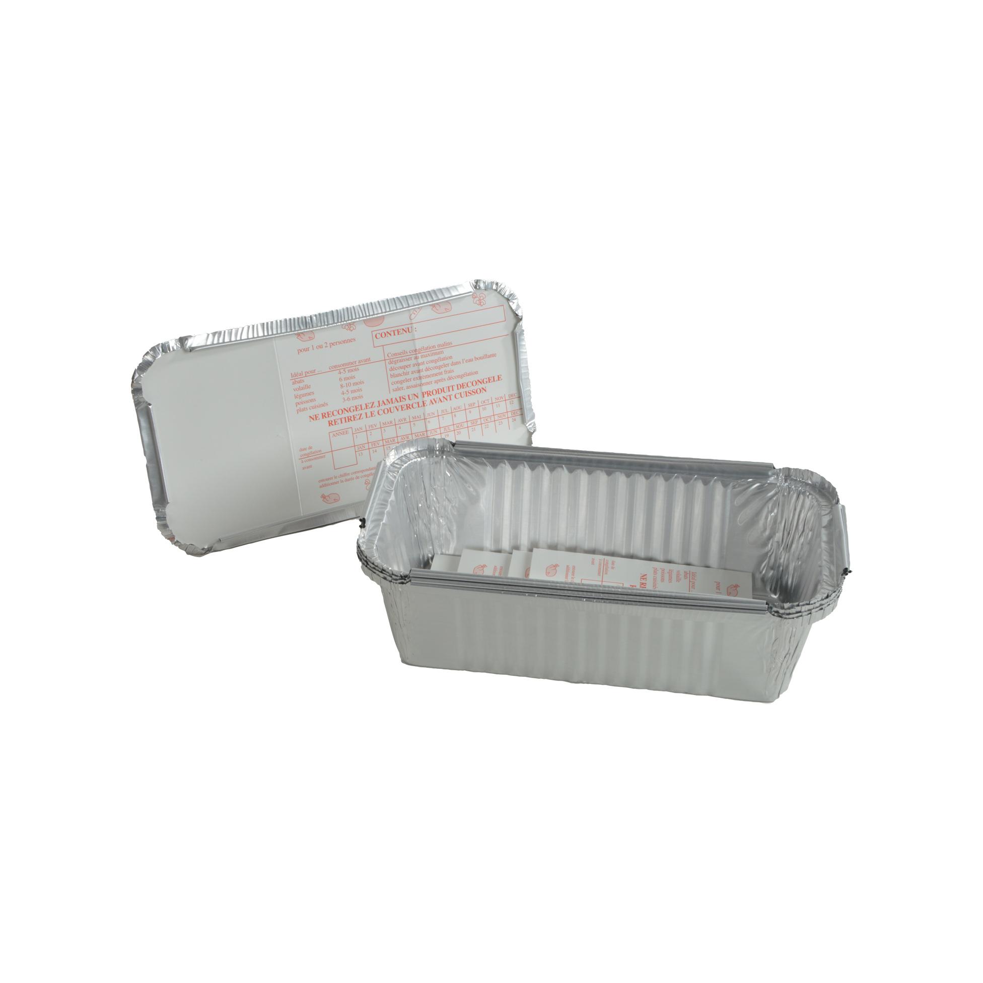 SET 5 BARQUETTES ALUMINIUM 2L D.26X19X6CM