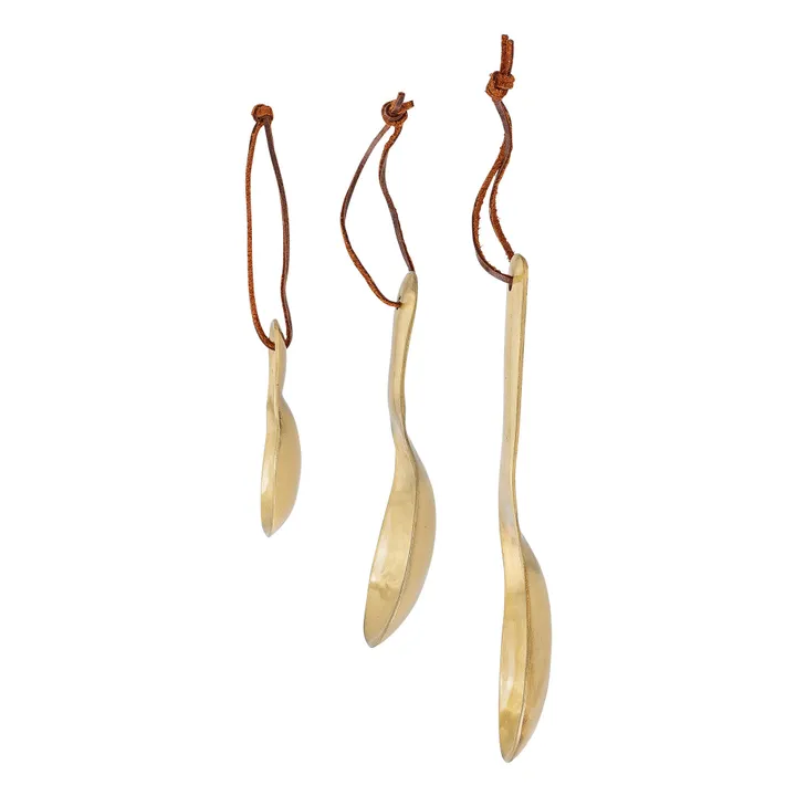 Bloomingville Cuillère en métal - Set de 3 | Doré