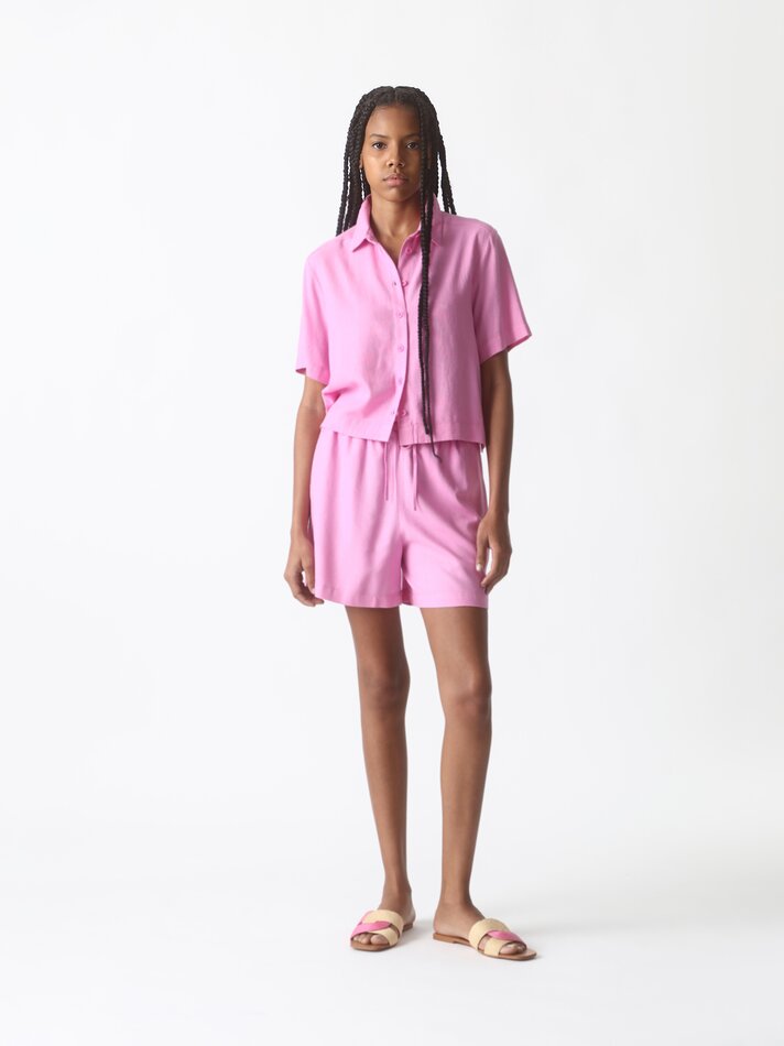 Camisa de linho - Rosa