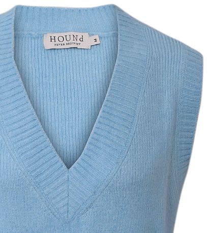 Hound Vest - Strik - Lyseblå