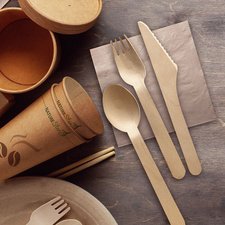 Fourchette en bois ciré, longueur: 160 mm