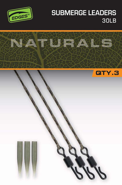 Fox Naturals Submerged Leaders 75cm (3 pcs)