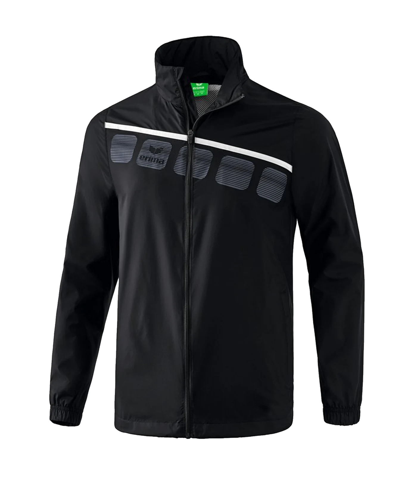 Erima 5-C Allwetterjacke Schwarz Weiss