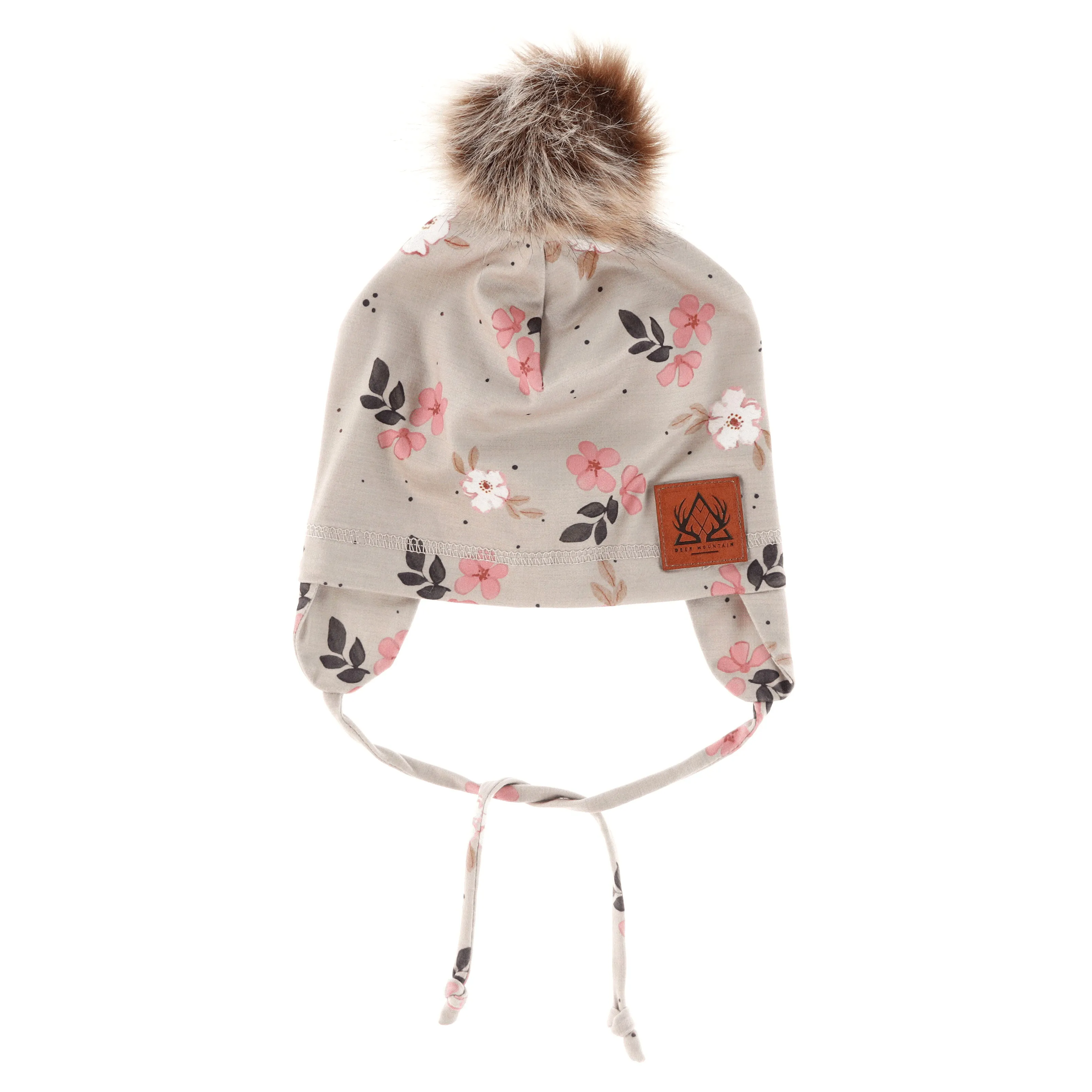 Deer Mountain Tuque Pompon Fleurs 6-24mois