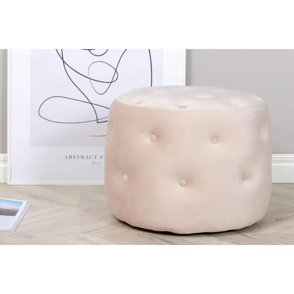 Svea - Juno hocker - velvet - beige