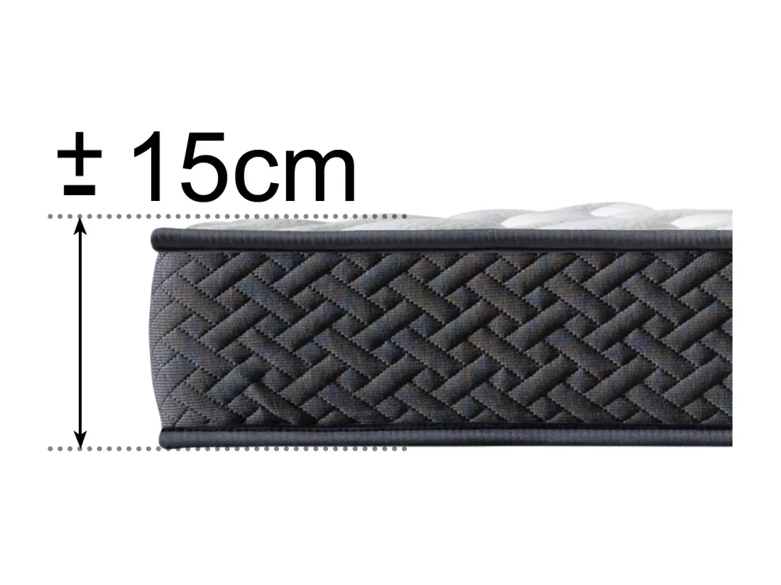 Matelas Mousse 140x190 Montecarlo - Ferme - Réversible - Côté Été/hiver - H15 Cm