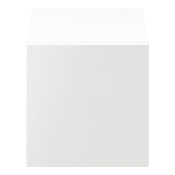 Cube de rangement avec porte blanche GoodHome Atomia H. 37,5 x L. 37,5 x P. 37 cm