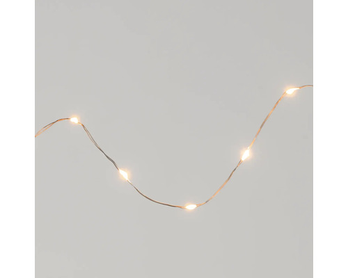 Lafiora LED-lichtsnoer, 4,95 m + 0,5 m aansluitdraad, 100 LED's, amberkleurige lichtkleur