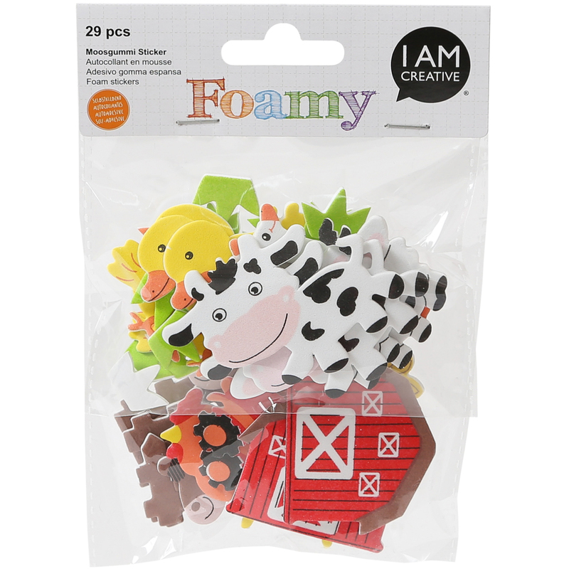 I AM CREATIVE Stickers Moosgummi, Bauernhof II