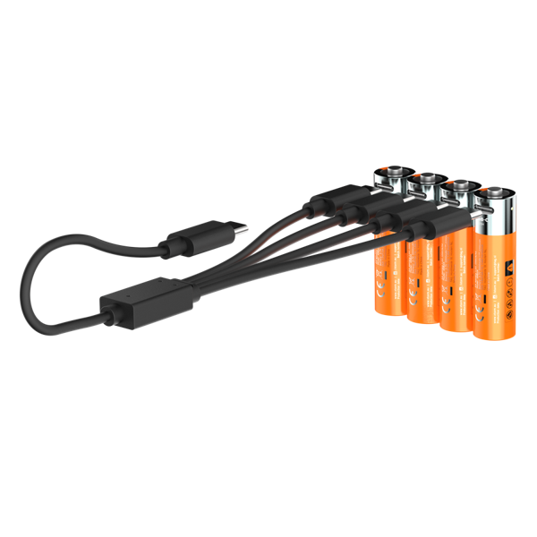 NextGen AA Batterijen USB-C Oplaadbaar - 4 Stuks