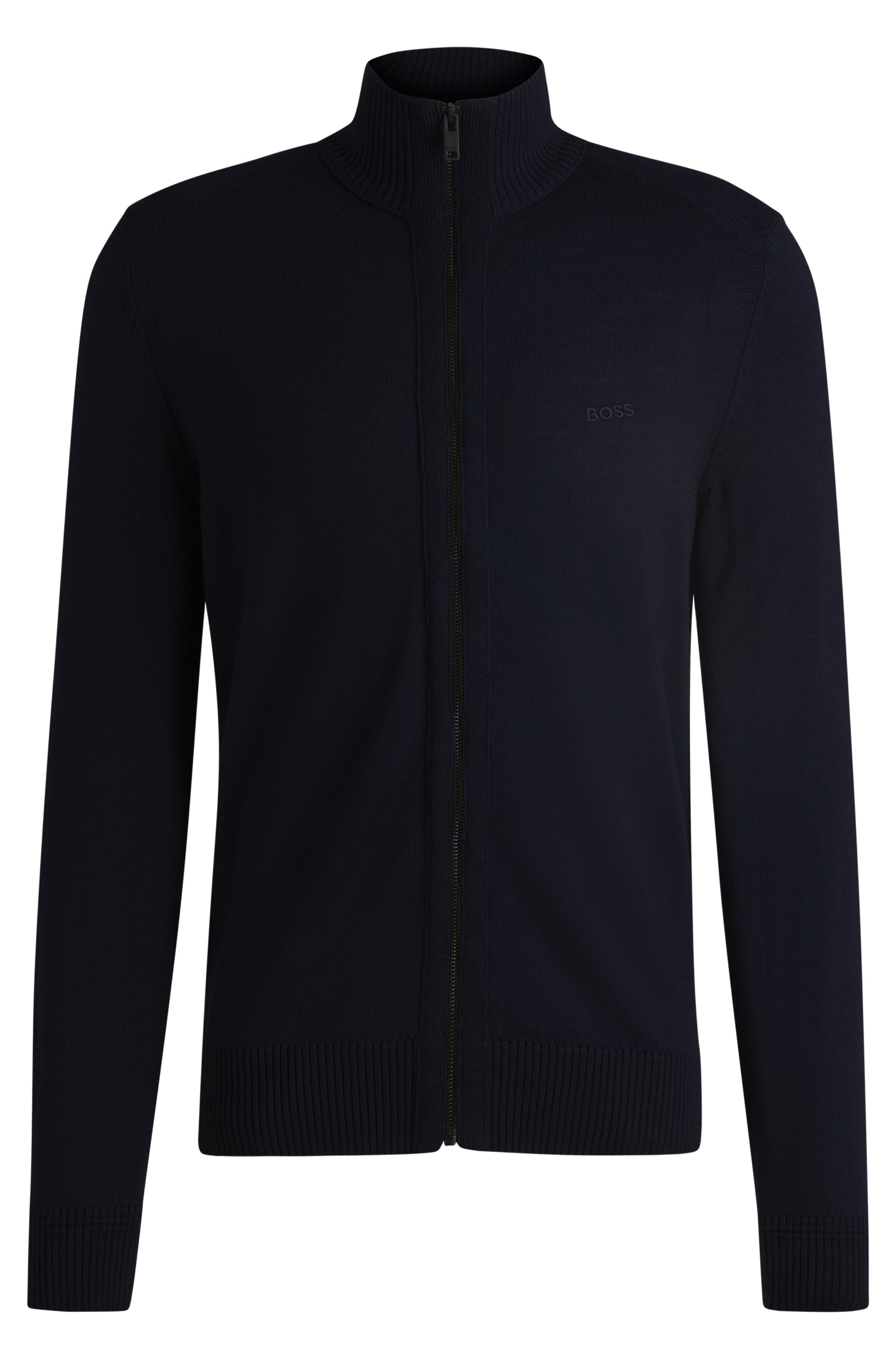 BOSS ORANGE Strickjacke »Avac«, mit Logostickerei auf der Brust