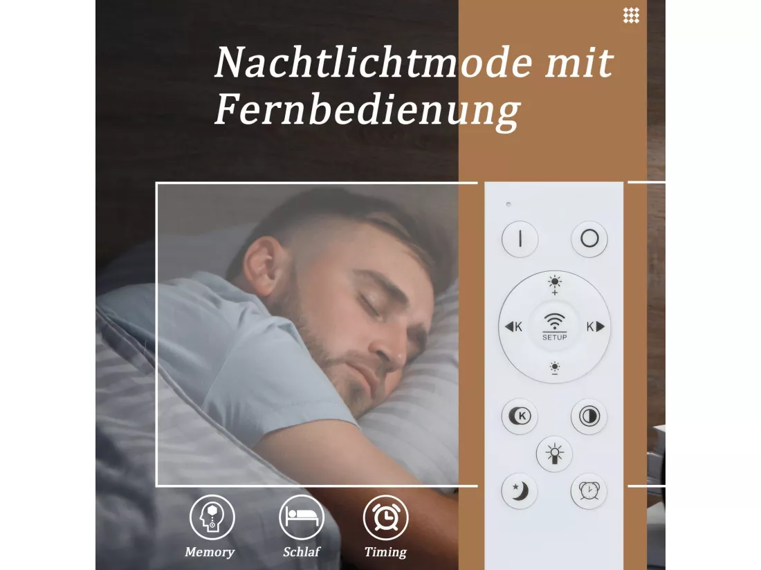 NETTLIFE Plafonnier LED 48W Métal Blanc Dimmable Moderne avec Télécommande pour Chambre Salon Cuisine Salle à Manger