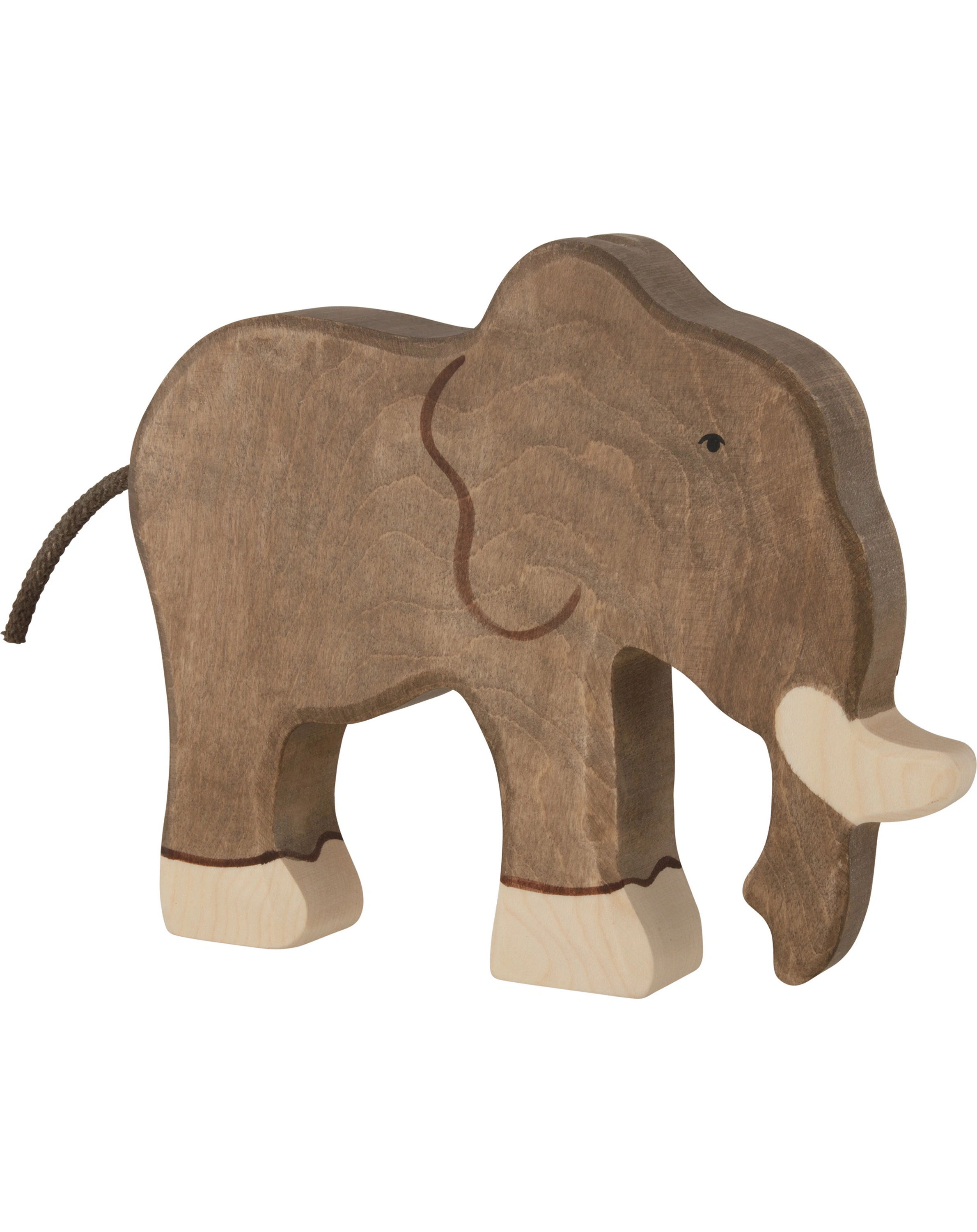 Holztier ELEFANT in grau