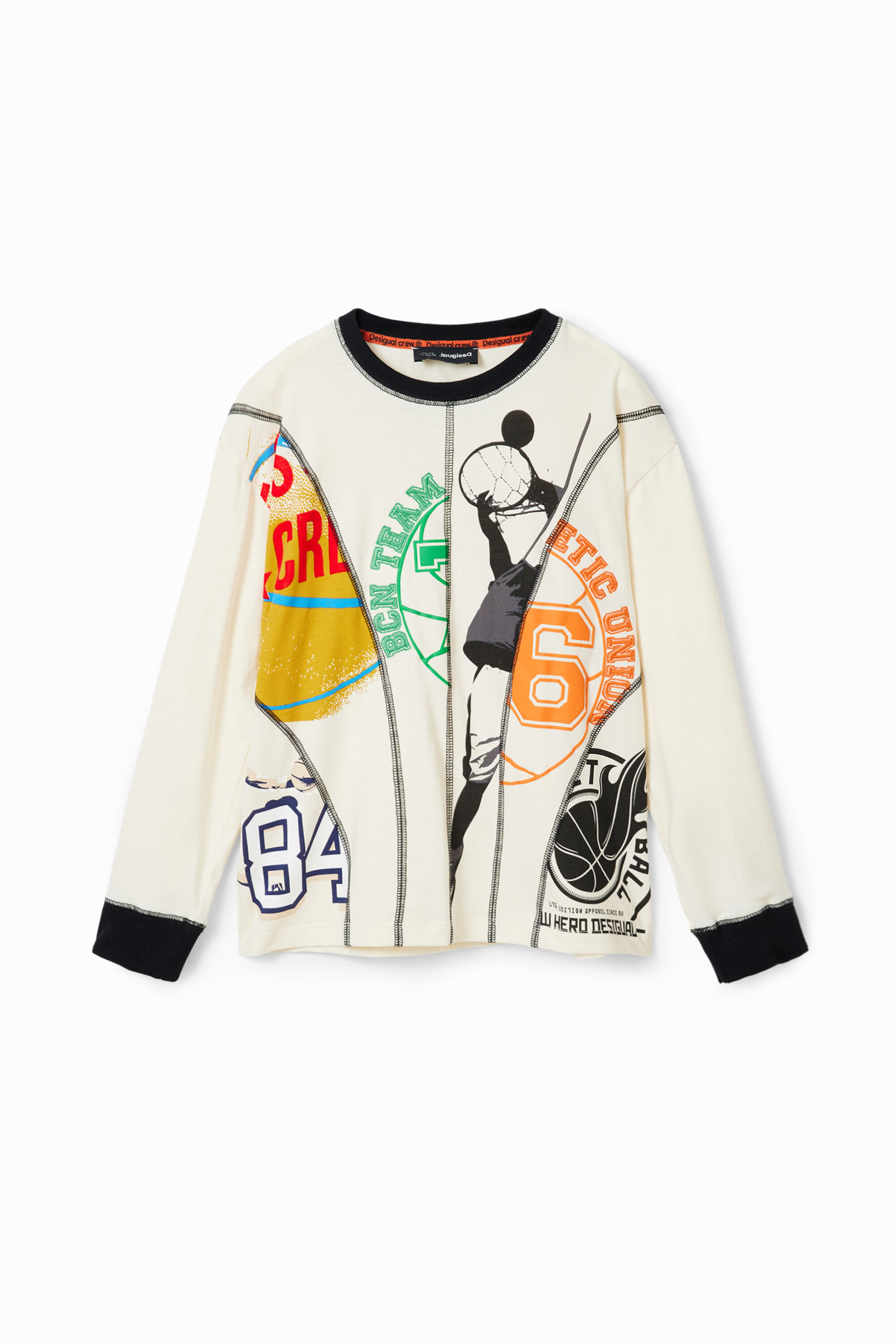 T-shirt patchwork sport