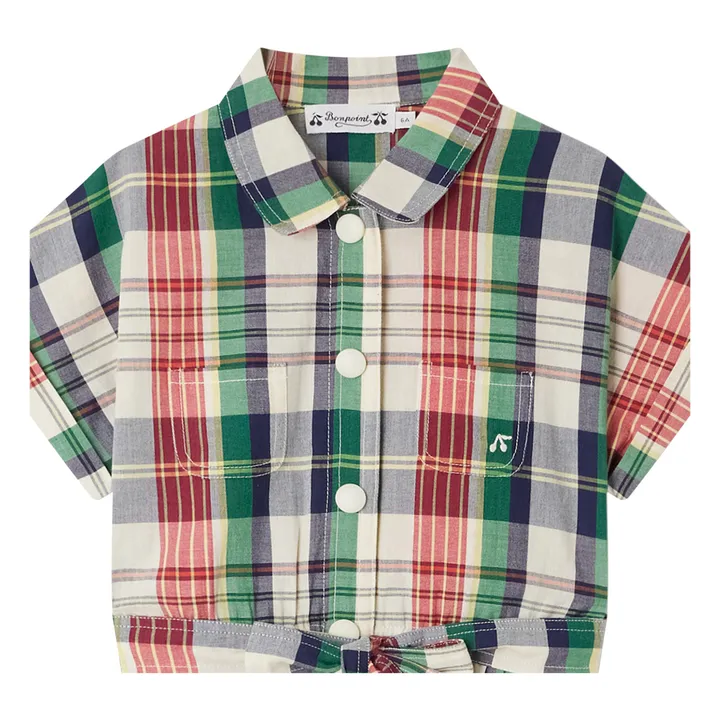 Bonpoint Robe Federica Carreaux | Vert