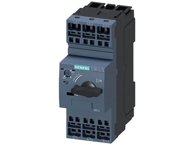 Siemens 3RV2421-4BA20 Effektafbryder 1 stk Indstillingsområde (strøm): 13 - 20 A Koblingsspænding (max.): 690 V/AC (B x H x T) 45 x 119 x 97 mm