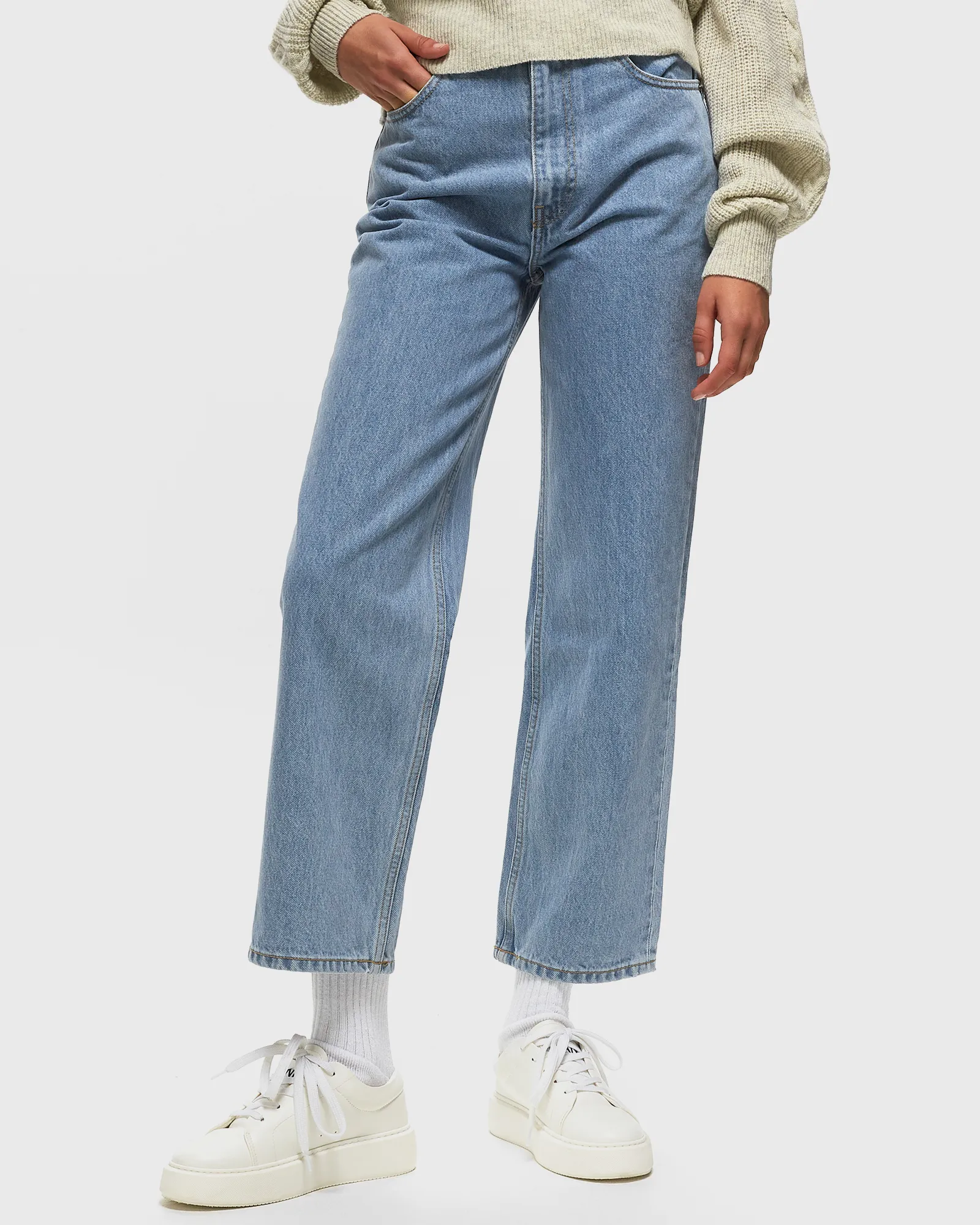 Ganni Rigid Denim Misy Cropped