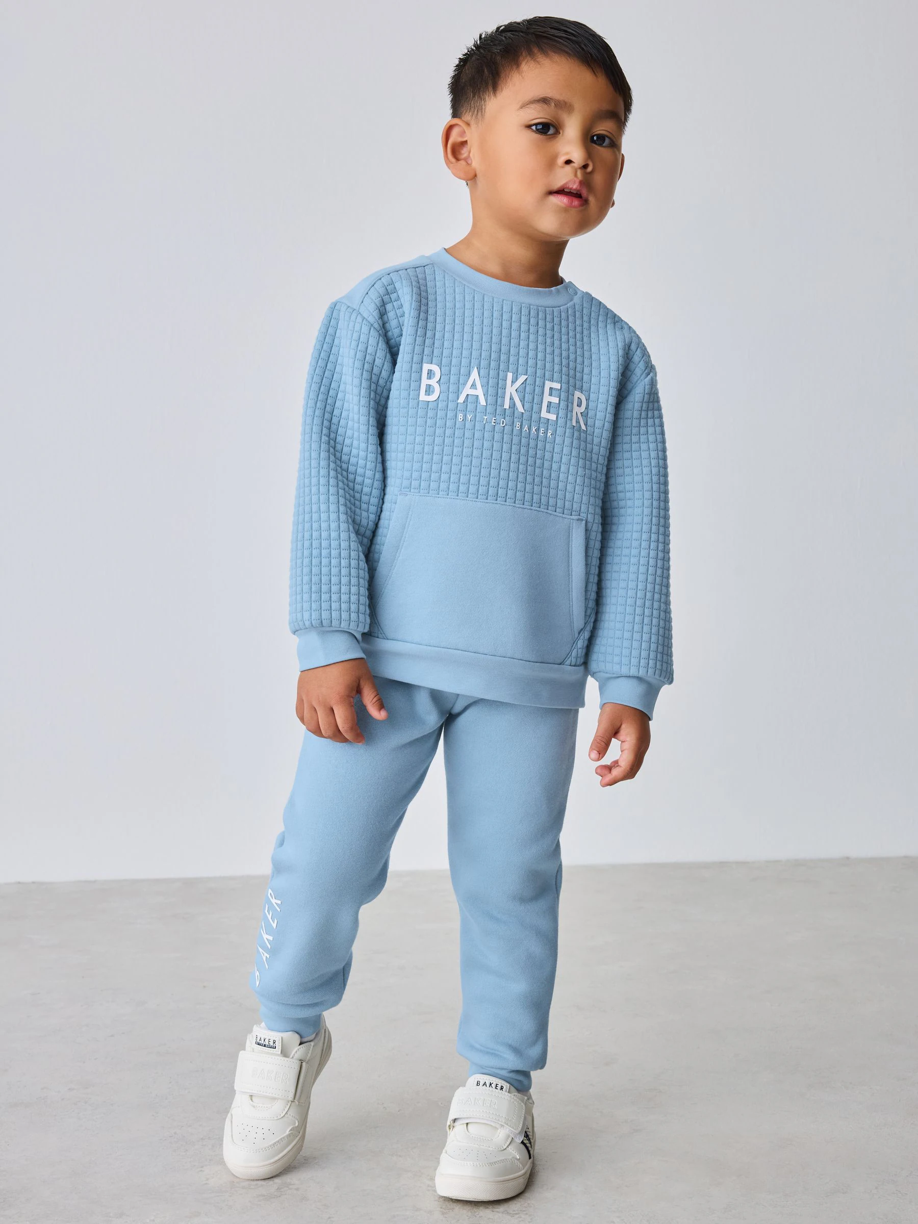 Baker by Ted Baker Blue Quilted Sweater and Joggers Set
