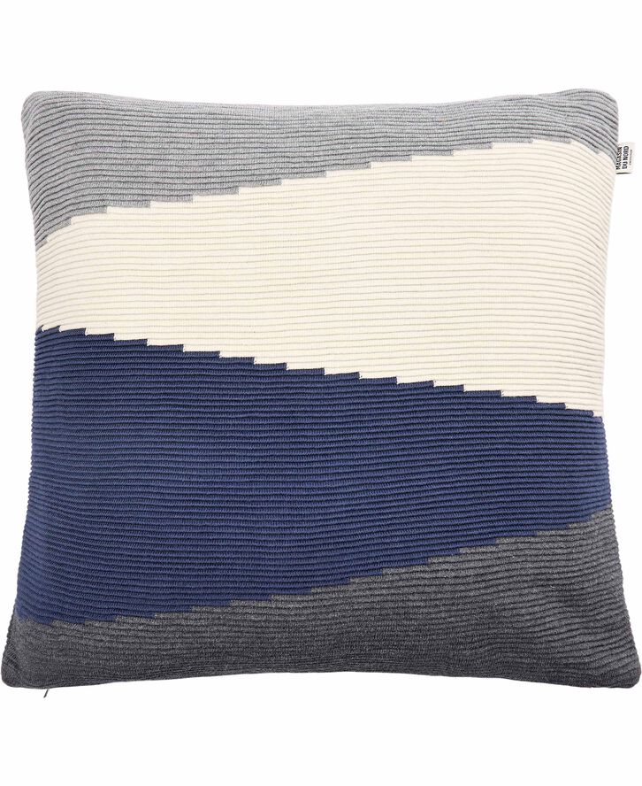 Magasin du Nord Collection GRAPHIC/GRÅ-NAVY, PYNTEPUDE 48x48 CM