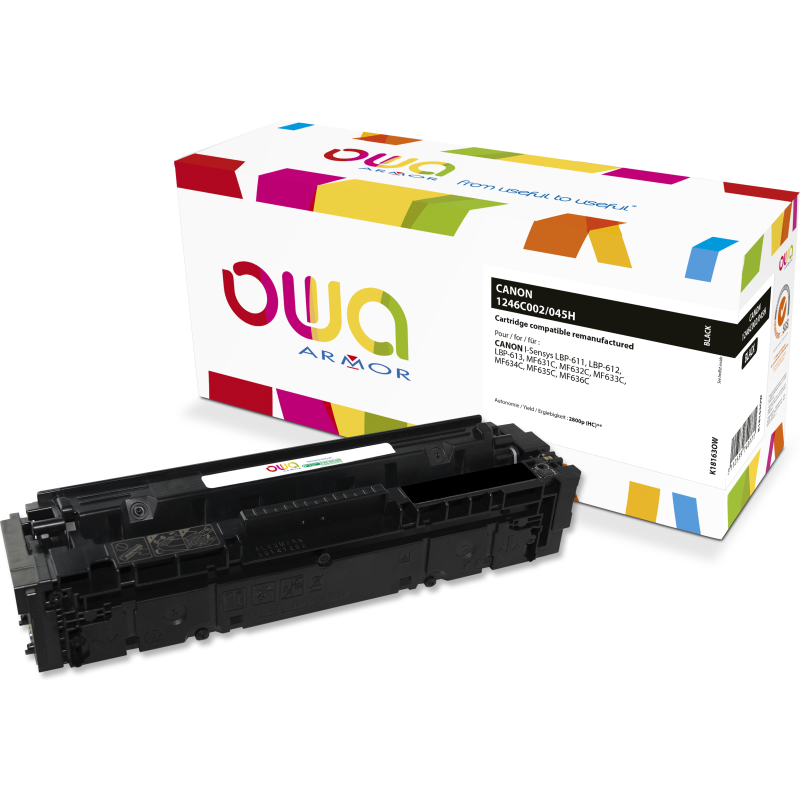 Toner remanufacturé OWA - haute capacité - Noir - pour CANON 045H