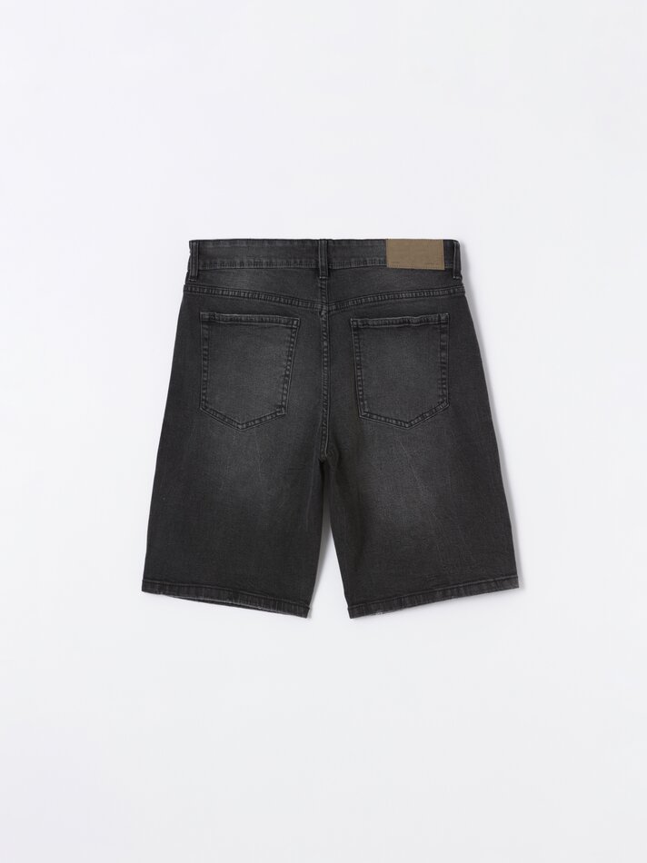 Shorts jeans slim fit - Preto