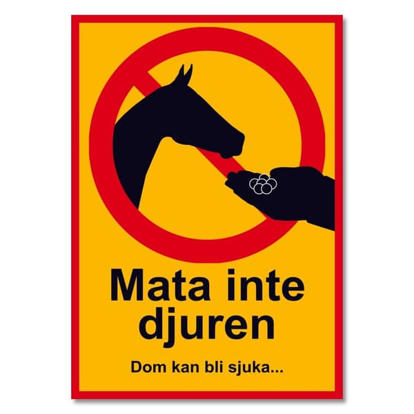 Advarselsskilt - Ikke mate dyrene - Skilt