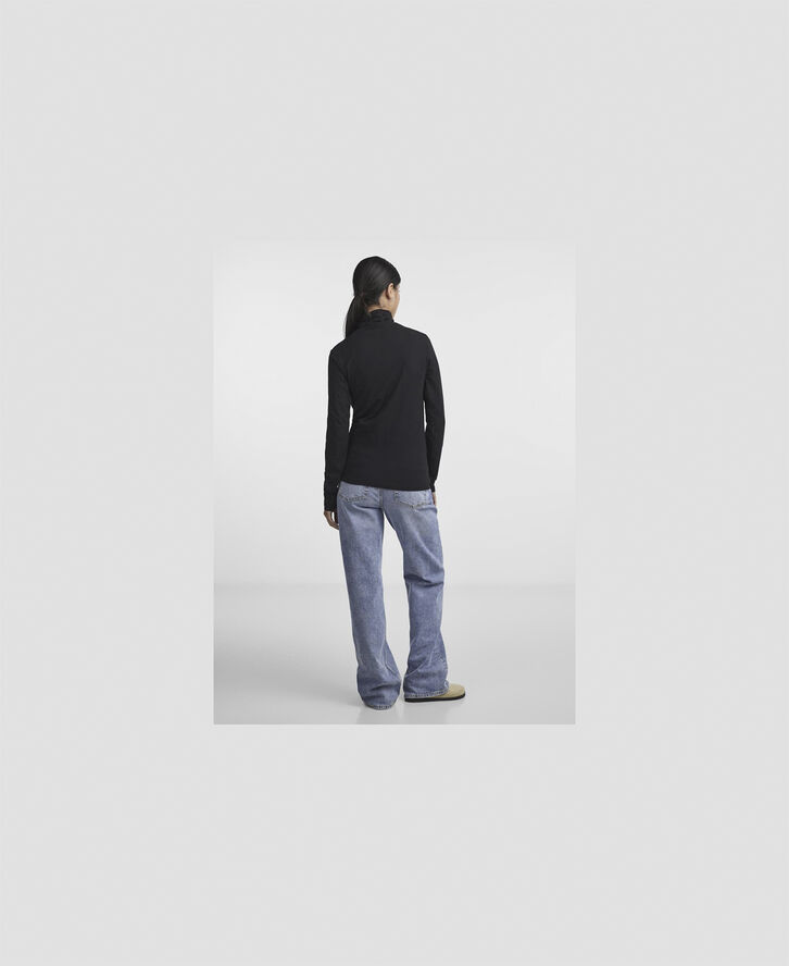 Pieces PCSIRENE LS ROLLNECK TOP NOOS Sort