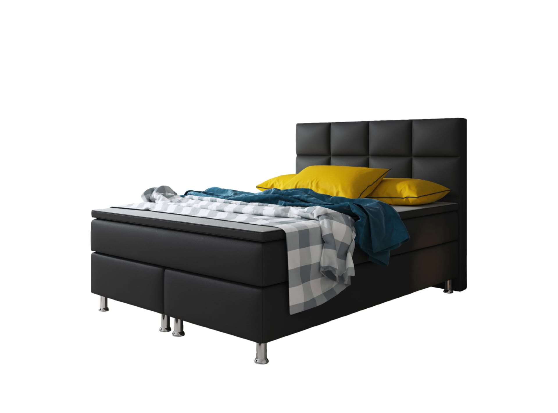 Boxspringbett Miami 140 x 200 cm anthrazit