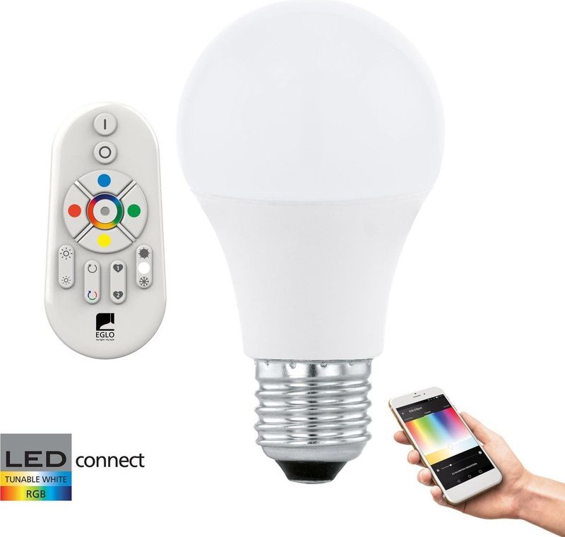 EGLO - Connect - LED Lamp - E27 - A60 - 9W - Met Afstandsbediening