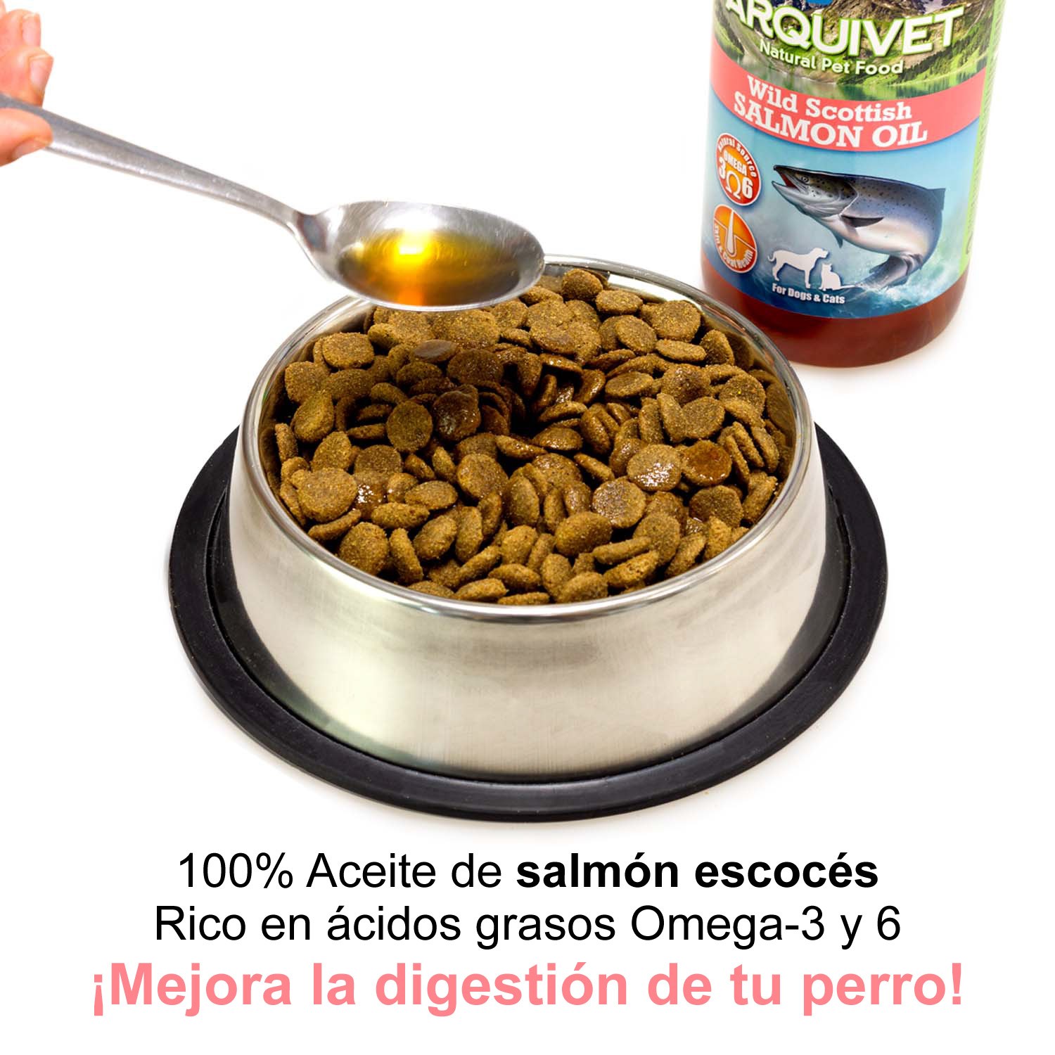 Óleo de Salmão Escocês - 1 Litro - Para cães e gatos