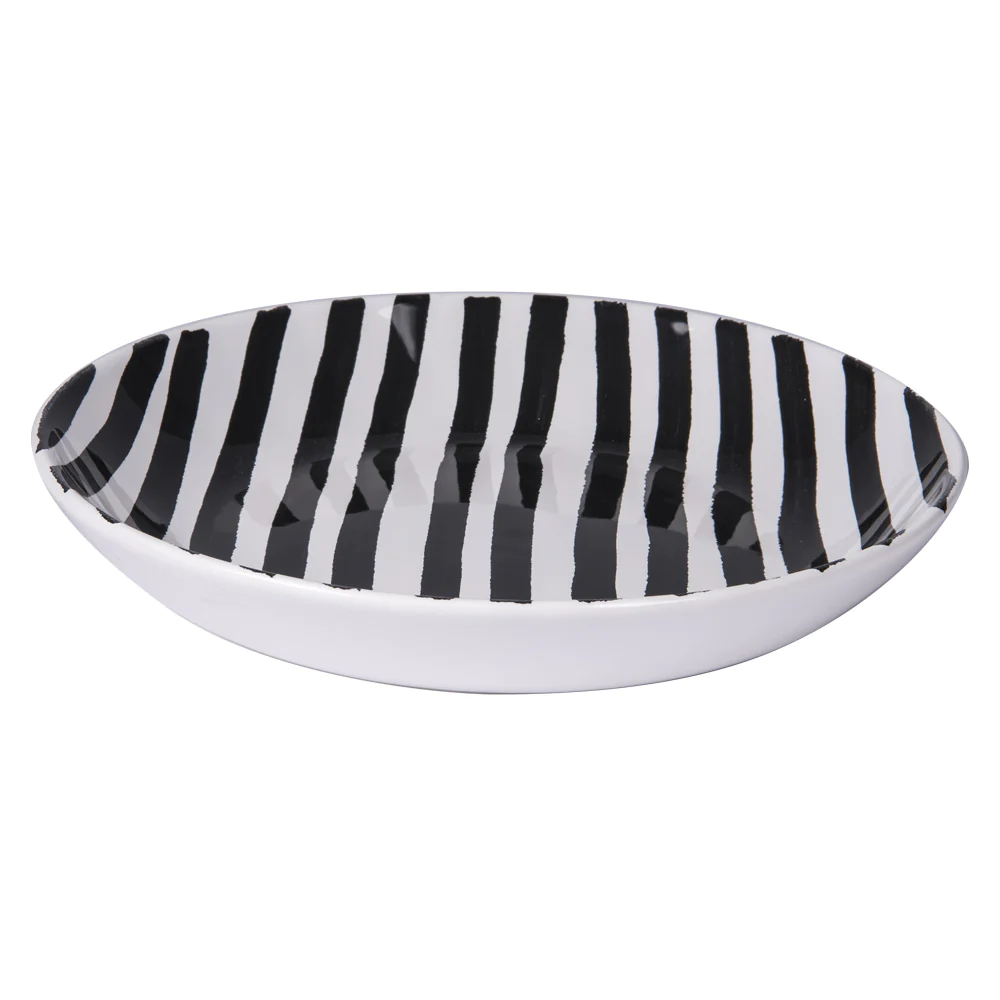 Assiette creuse Santiago noir 22 cm (lot de 6) Table passion