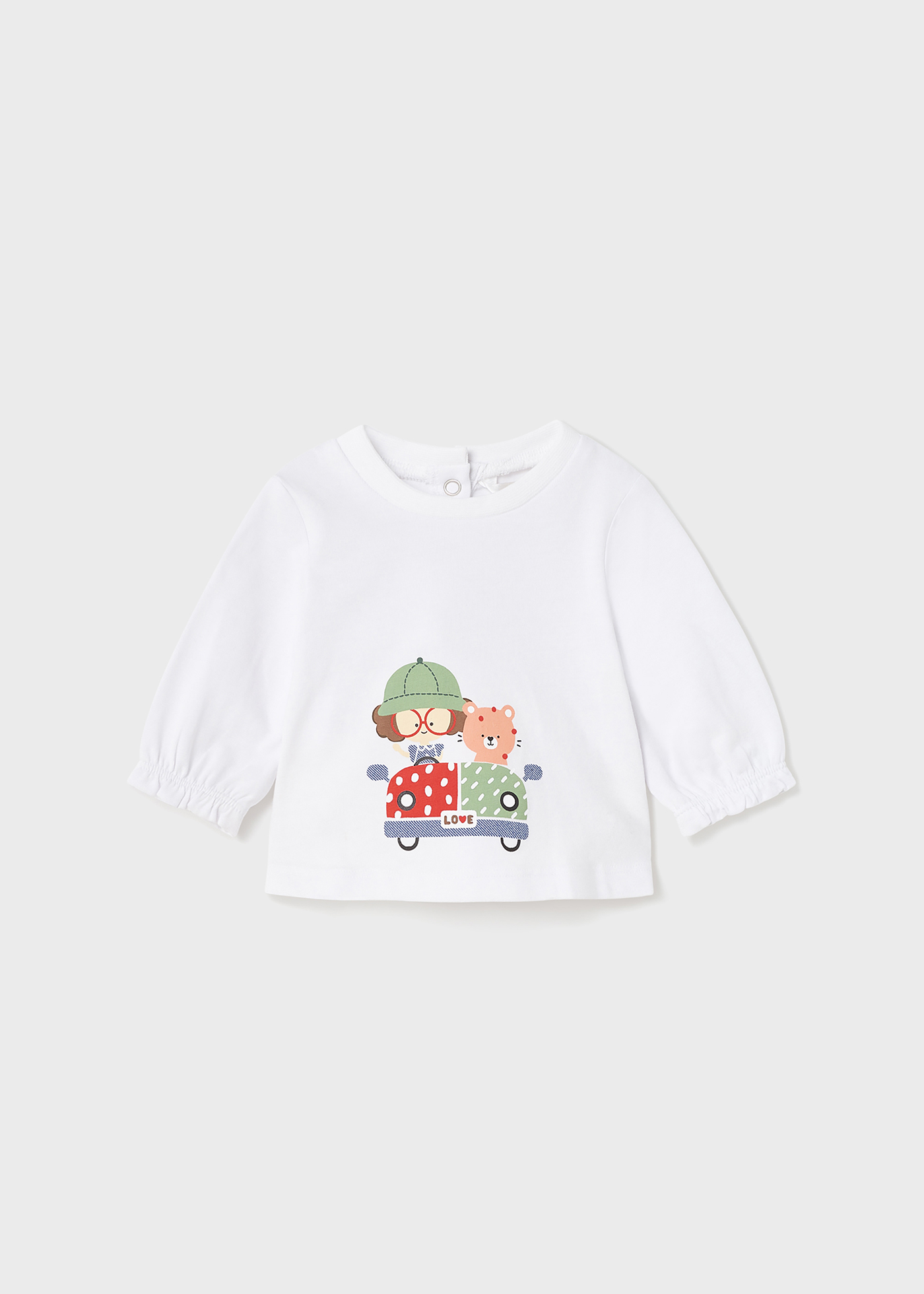 Conjunto de 2 camisetas de algodão sustentável para recém-nascidos