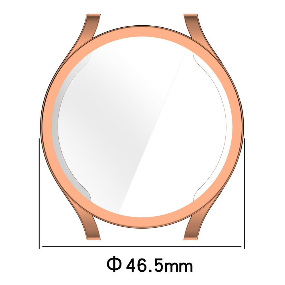 Samsung Galaxy Watch 6 (44mm) Galvanisierte Gummi Bumper Hülle - Schwarz