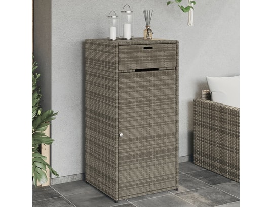 VIDAXL - Armoire de jardin Armoire de rangement de jardin gris 55x55x111 cm résine tres...