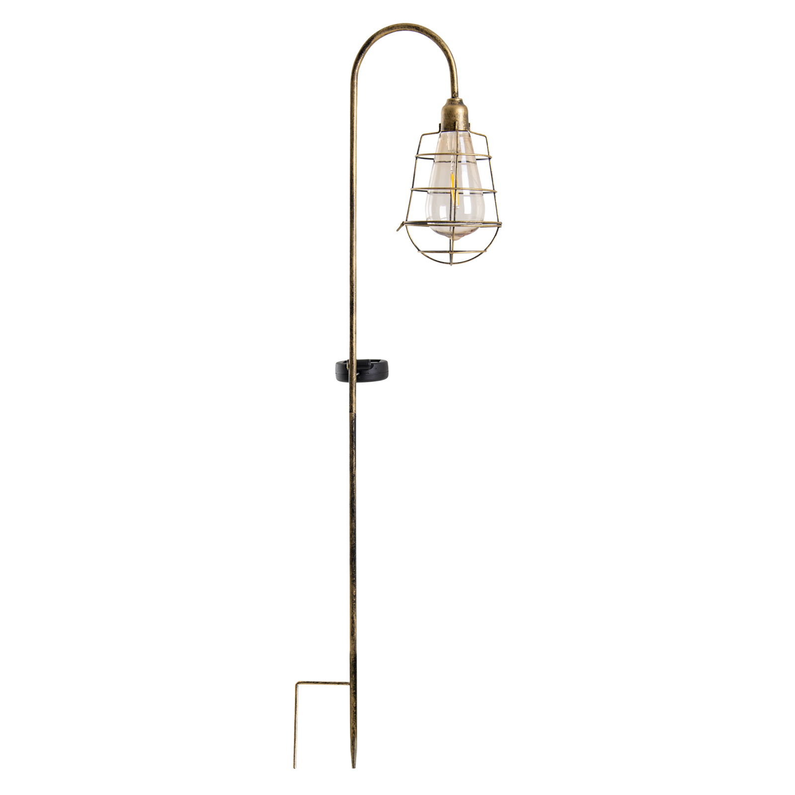 2er-Set Solar-LED-Erdspieß - alt-messing - 76,5 cm hoch