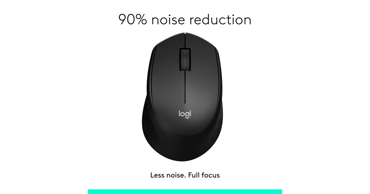 LogitechM330 SILENT PLUS muis  (Zwart, 1000 dpi)