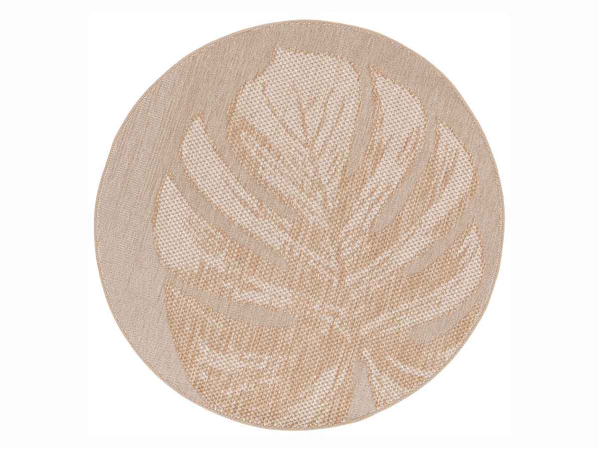 Garden Impressions Ø200 cm buitenkleed - Leaf Taupe