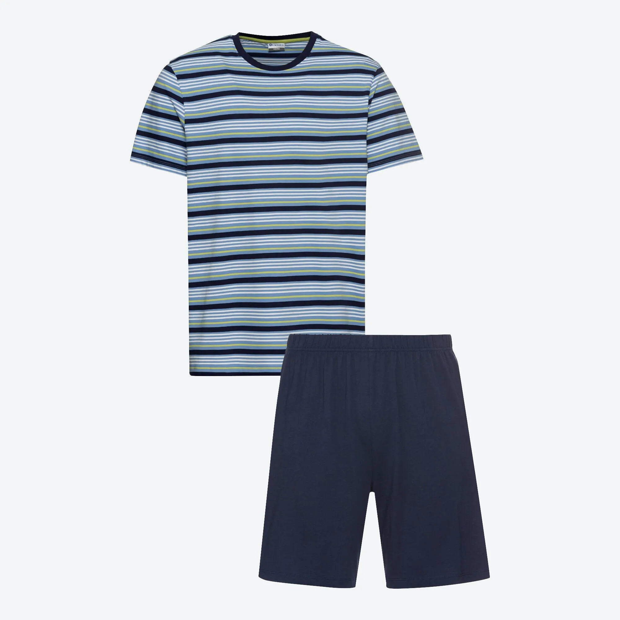 Herren-Shorty mit Streifenmuster, 2-teilig