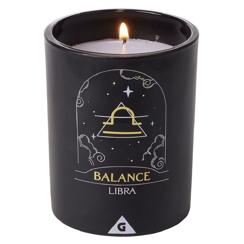 Bougie bijou argenté signe astro Balance senteur rose 36H