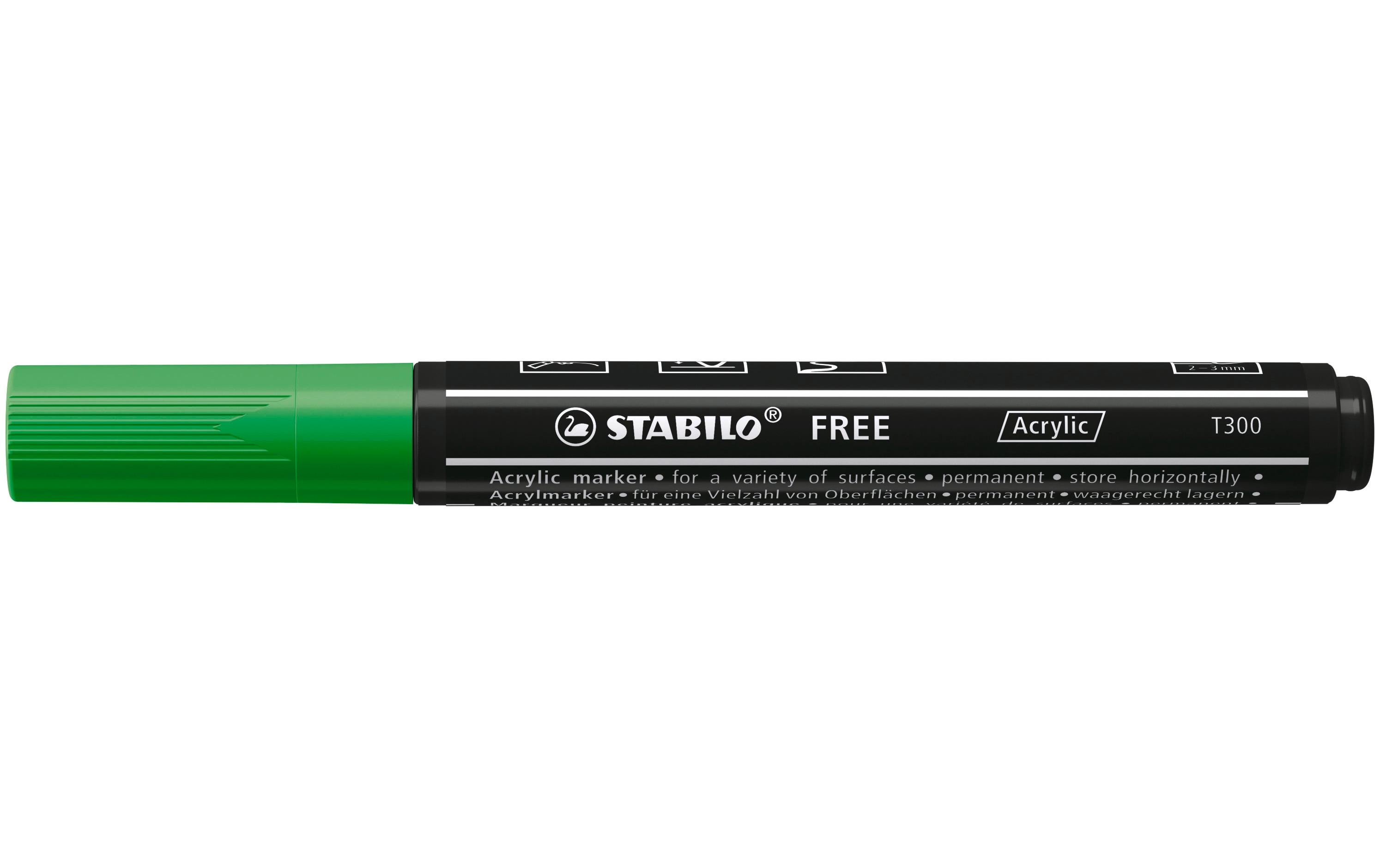 Acrylmarker Free Acrylic T300 LaubgrünMarker mit pigmentierter, wasserbasierter Tinte