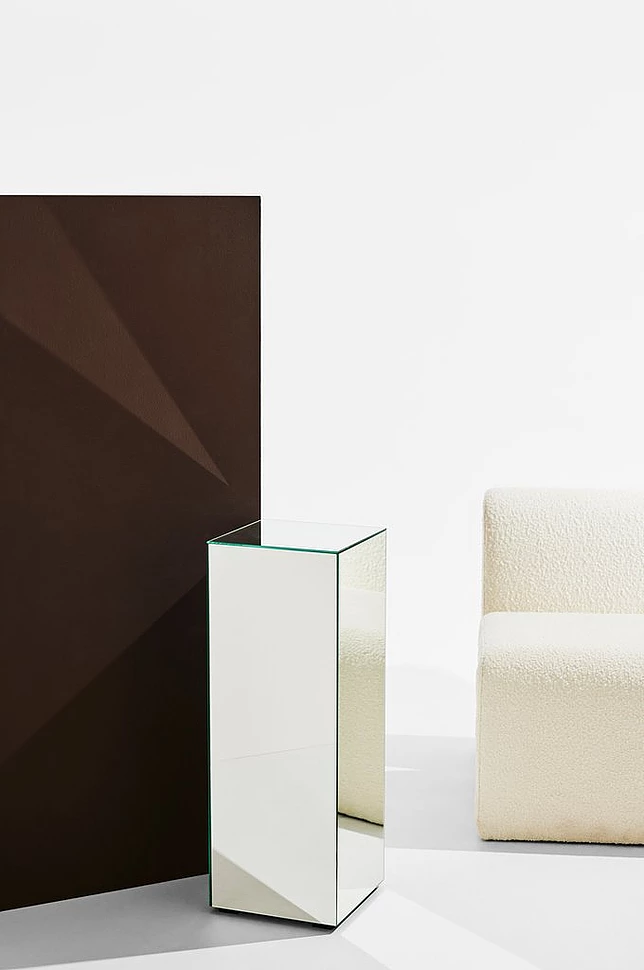 Ponti pidestall i speilglass 27x27 cm