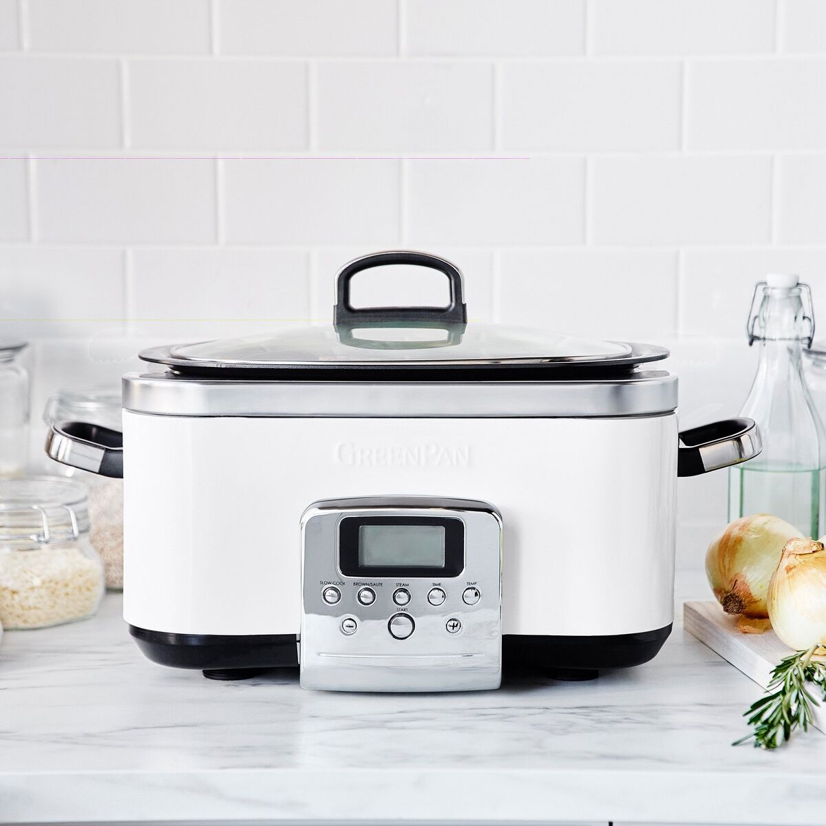Elite Slow Cooker, cloud cream