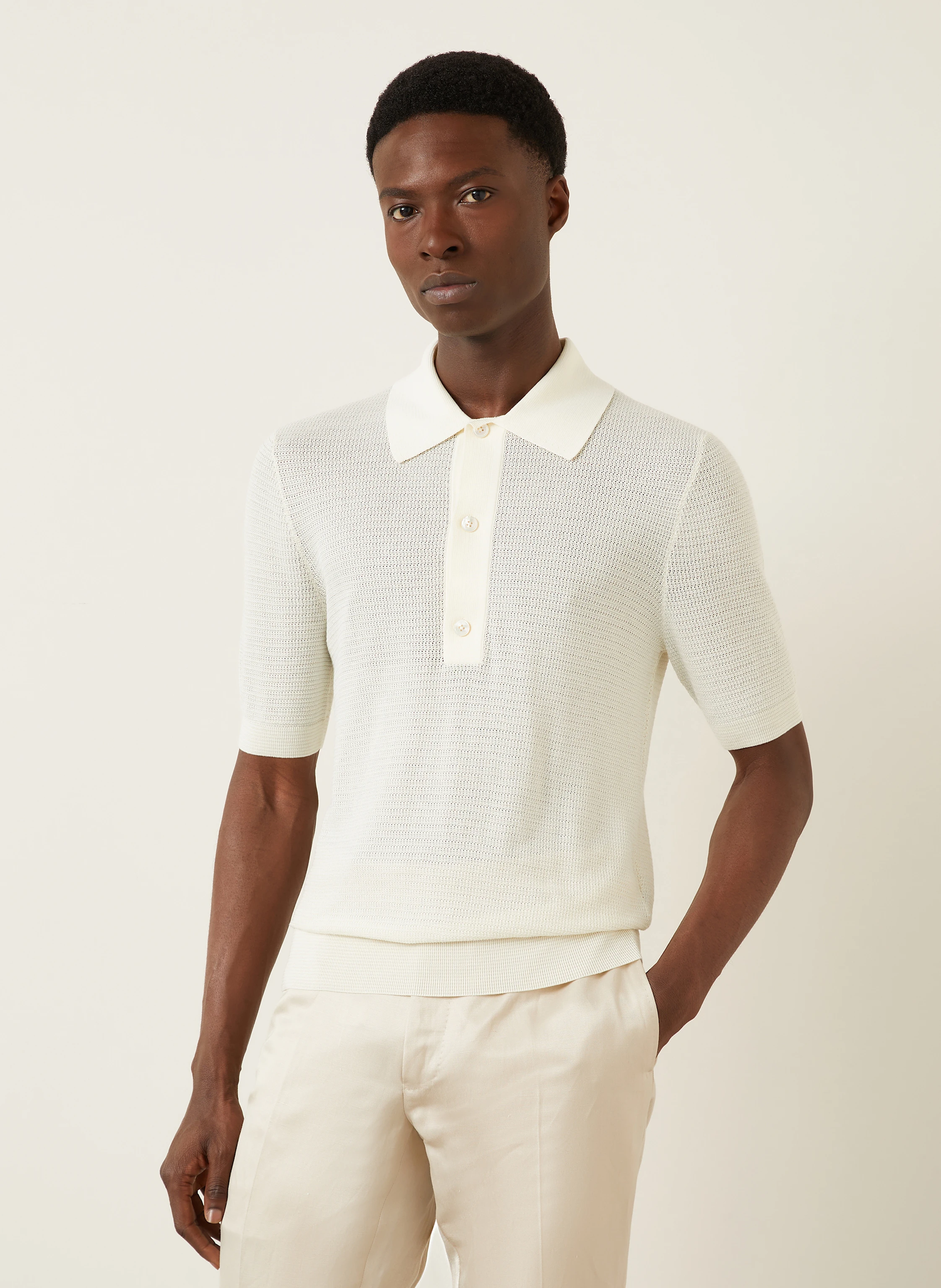 TOM FORD Strick-Poloshirt mit Seide