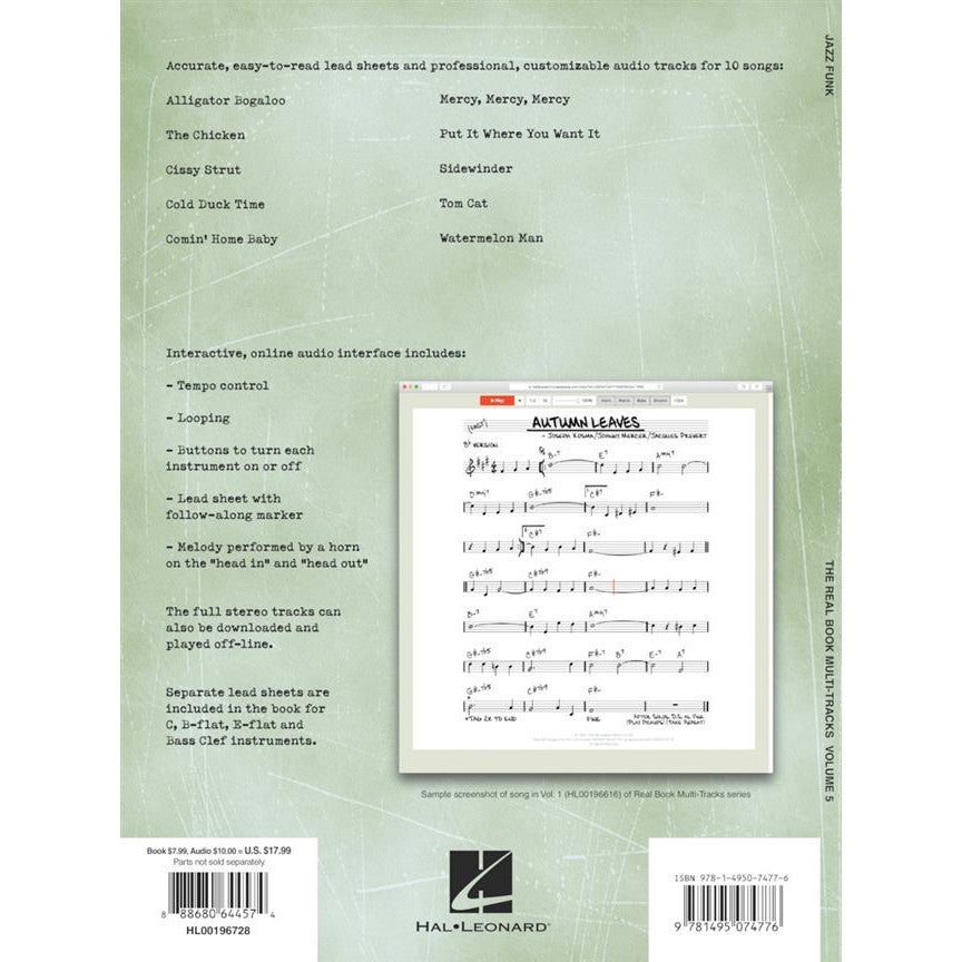 Hal Leonard RealBook Multi-Tracks vol. 5 Jazz Funk - voor alle instrumenten