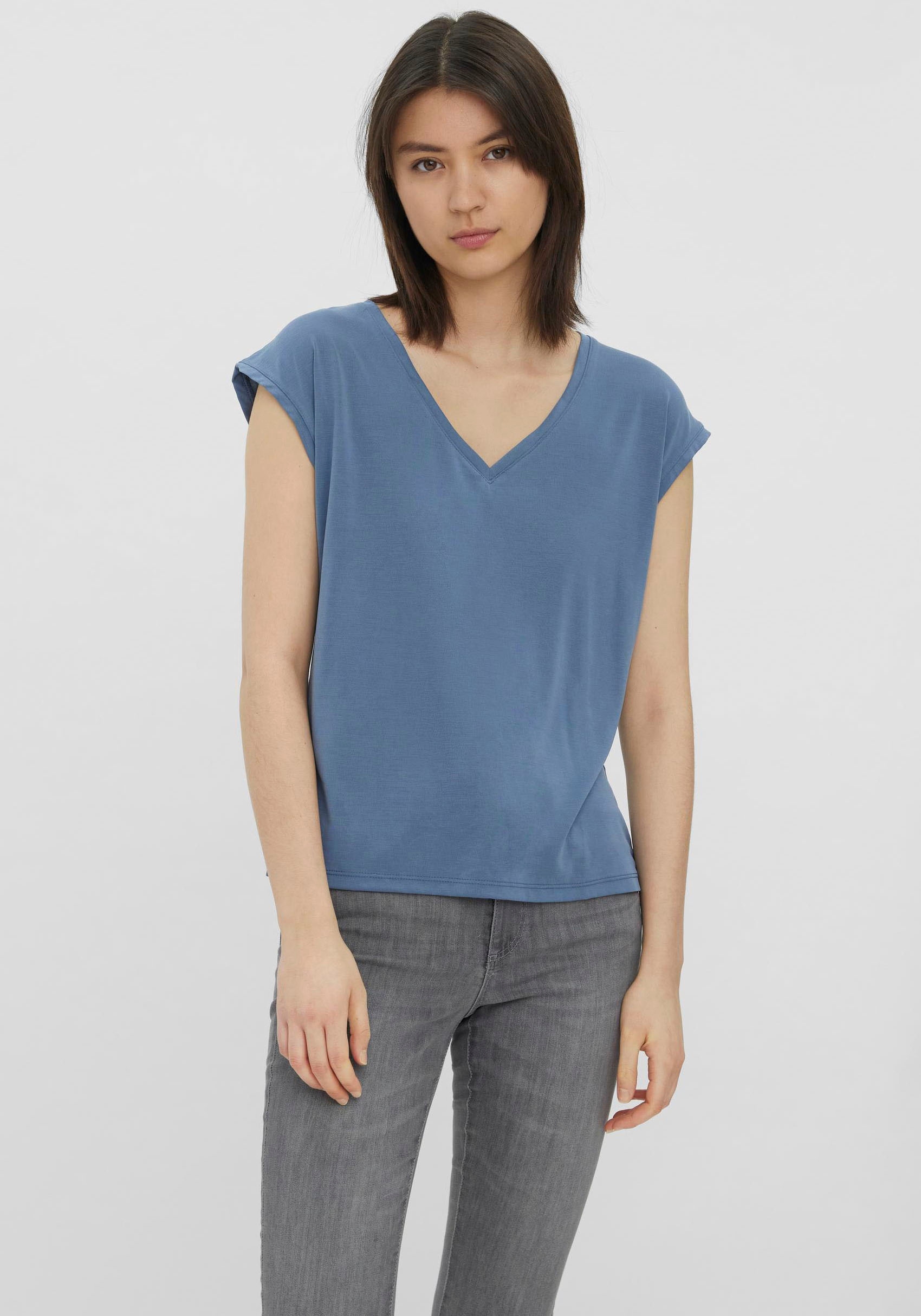 Vero Moda V-Shirt »VMFILLI SS V-NECK TEE GA NOOS«