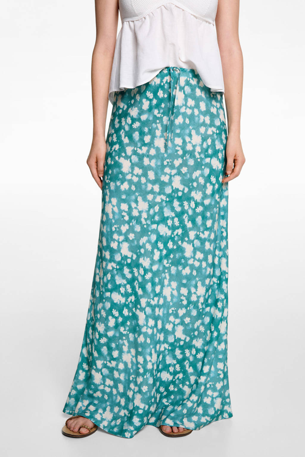 MANGO TEEN maxi rok groen