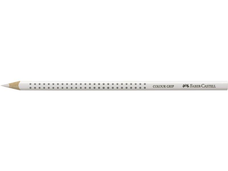 Faber-Castell Farbstifte Colour Grip Weiss Buntstift mit ergonomischer Dreikantform