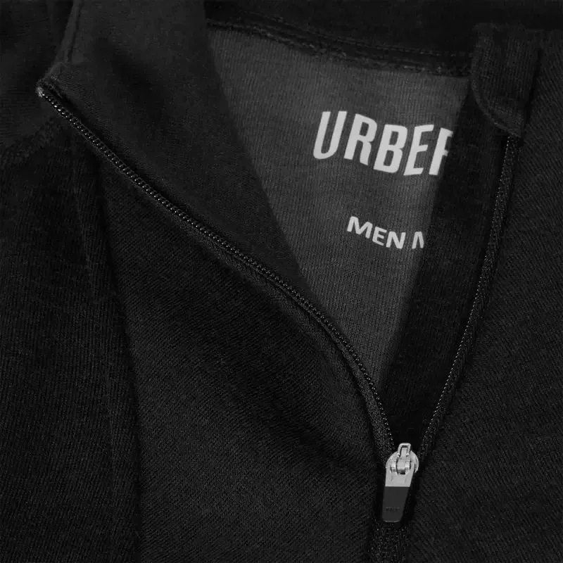 Urberg Men's Merino-Bamboo Base Layer Zip Top Black Beauty